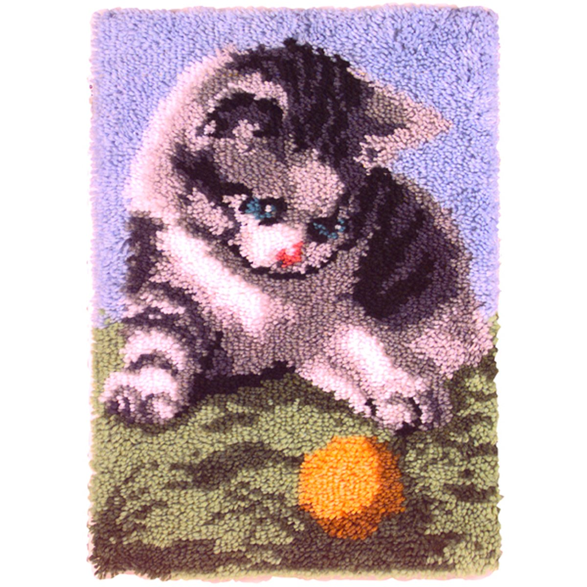 jbr1060 Natura 20 Inch x27 Inch Latch Hook Kit-Playful Kitten