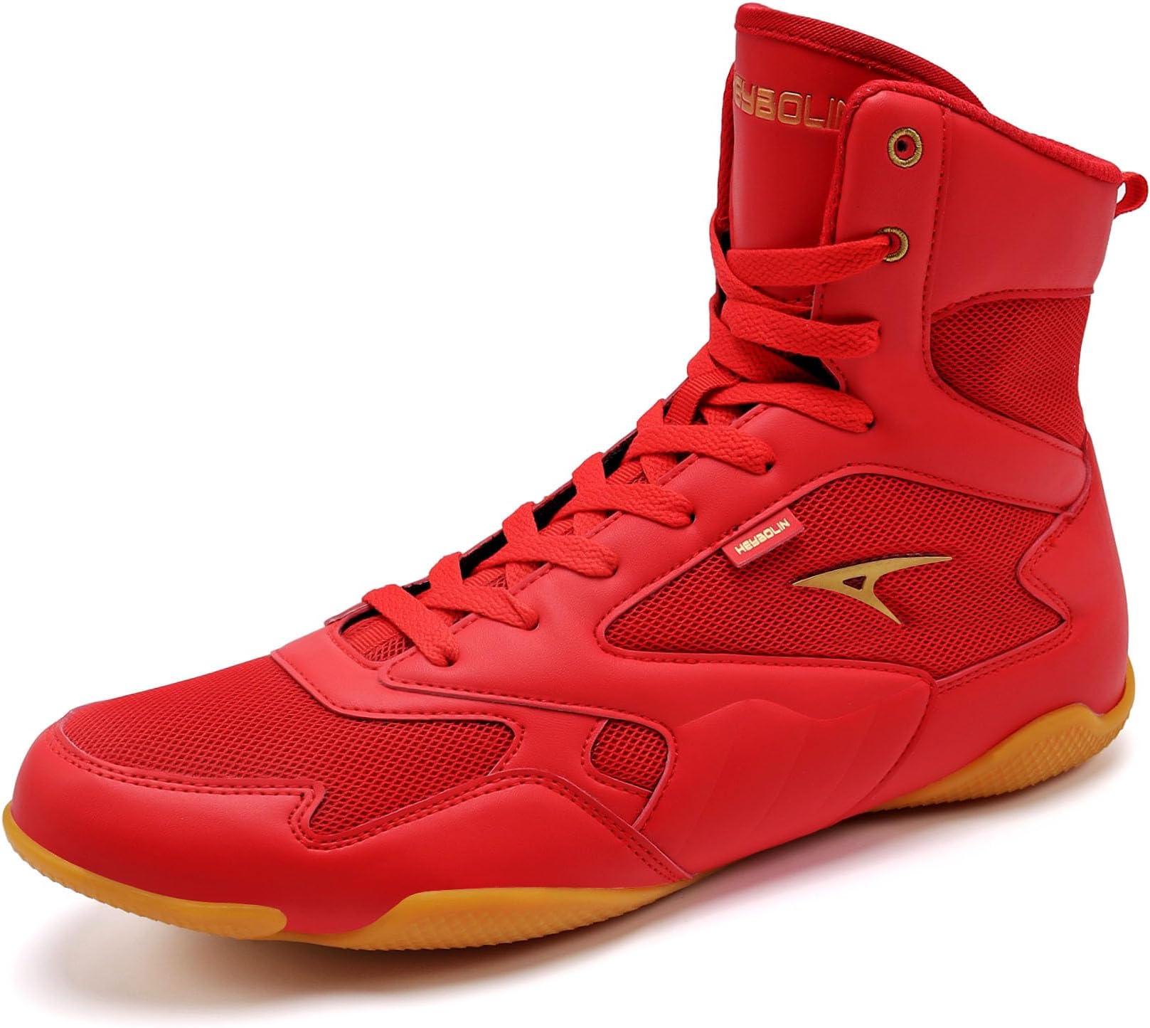 Men Wrestling Shoes Boxing Shoes High Top Fitness Sneakers Zero Drop Sole