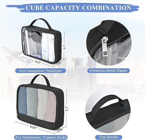 Miniatura 8 de Sinaliy Mochila de viaje grande para mujeres y hombres, mochila de transporte aprobada por vuelo de 40L, Negro -, Mochilas de viaje
