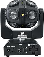 Vista 4 de (2) Rockville Party Spinner LED RGBW Cabeza móvil DJ Lights+Controlador DMX + Cables