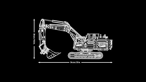 LEGO Technic Pelleteuse Volvo EC500 Hybride - Maquette pour Adulte de Véhicule de Construction Motorisé - Bras Articulé & Chenilles Mobiles - Marteau & Pelle - Cadeau Original 42215 - 8