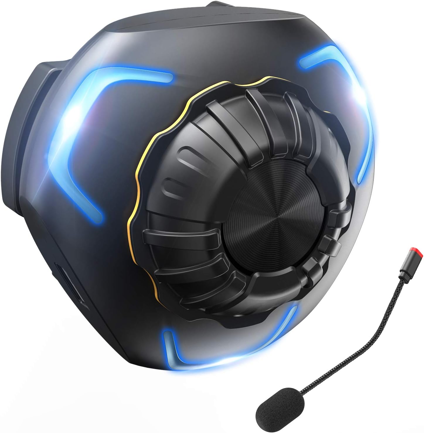 Smof Motorcycle Helmet Bluetooth Headset, Bone Conduction Motorcycle Headset for Helmet, Super Bass IP68Waterproof Bluetooth Helmet Speakers 10hrs Play Time Ski Helmet Speakers with Microphone