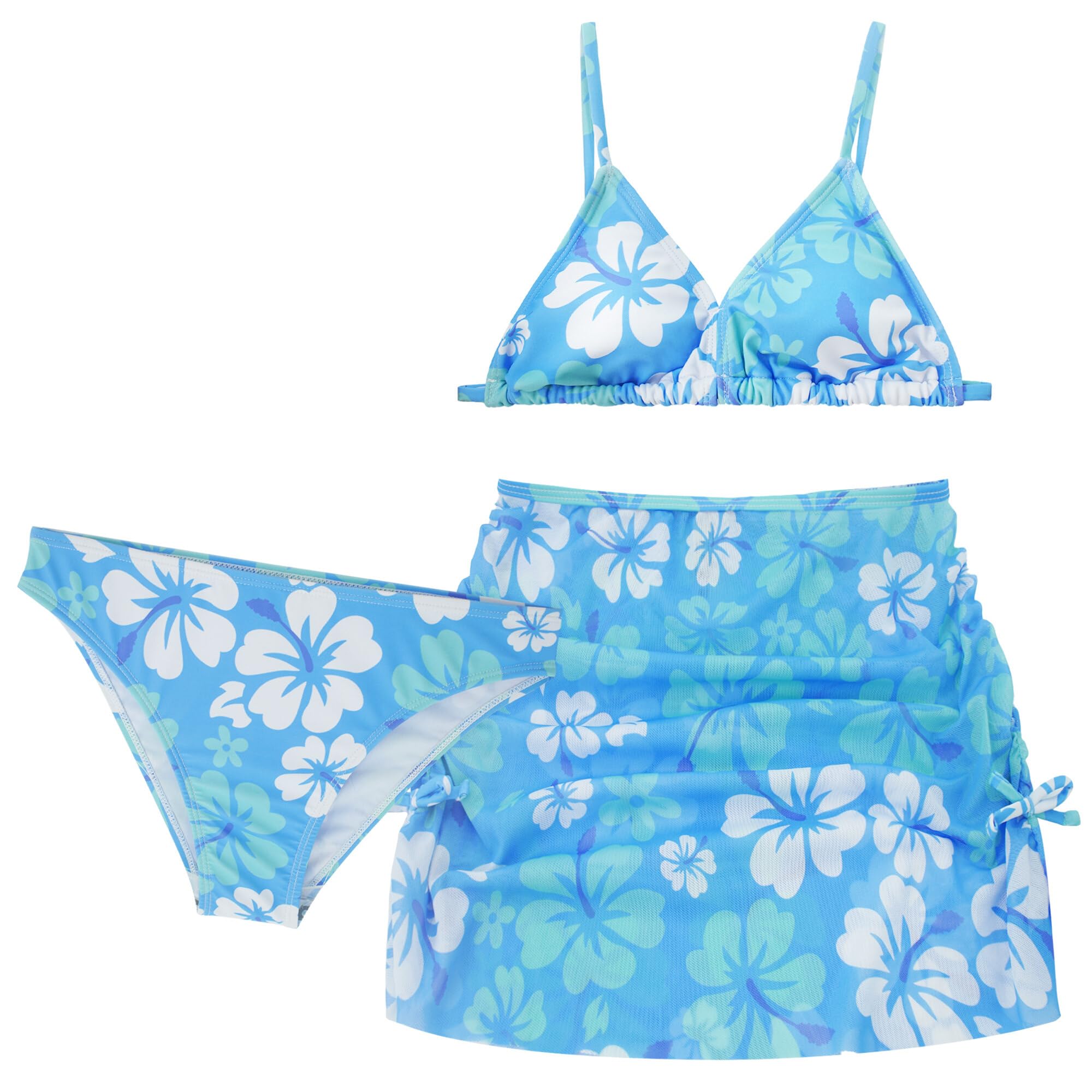 Happy Cherry Ensemble Maillots de Bain Bikini Filles 8-14 Ans Ensemble de Bikini Plage 3 Pièces Piscine Natation Bikini de Plage Vacance Été