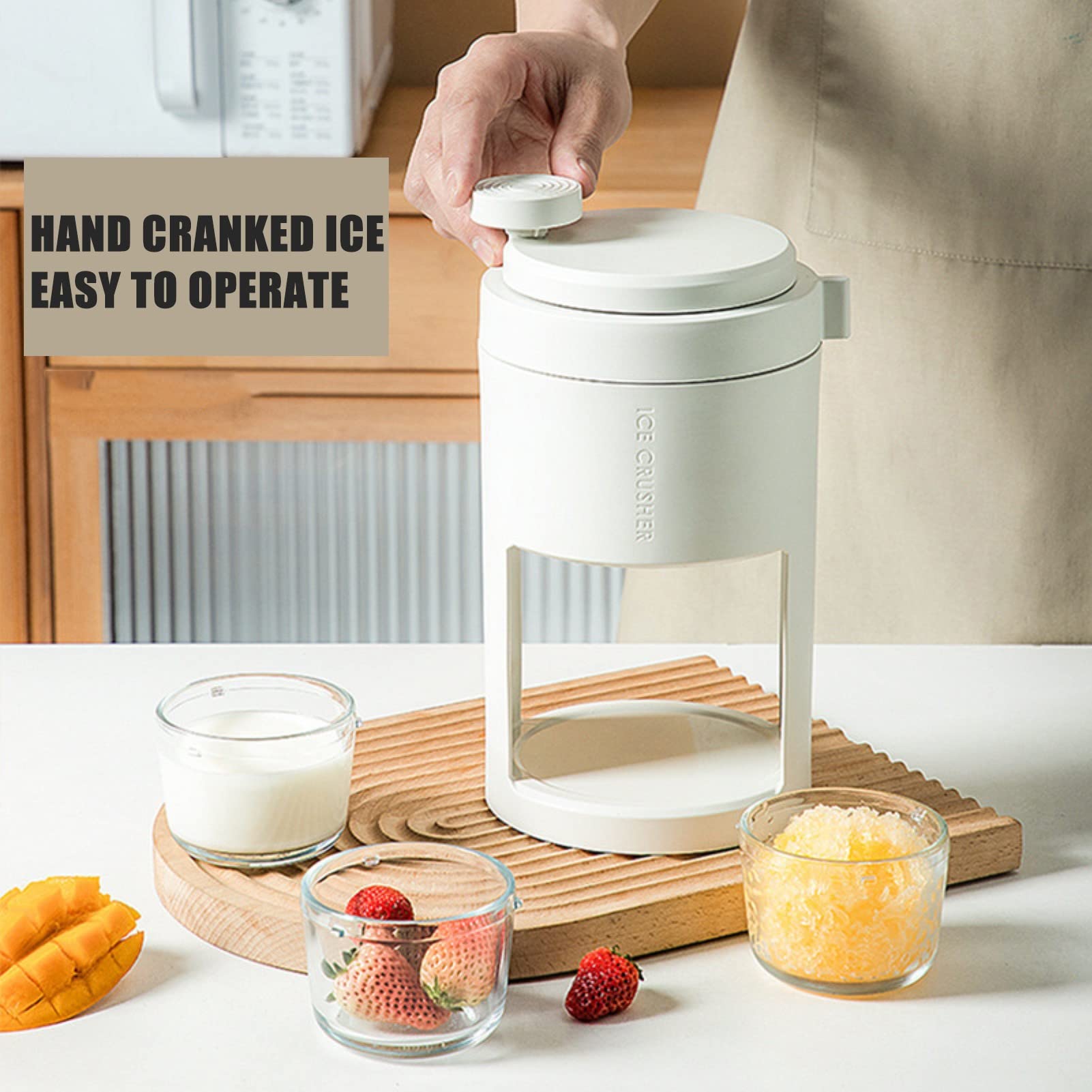 FAXIOAWA Maniglia Manuale Fai da Te tritaghiaccio Mini tritaghiaccio Tritatutto Estivo Must-Have Manuale Cono di Neve frullatore creatore di Blocchi di Ghiaccio Che rompe la Granita