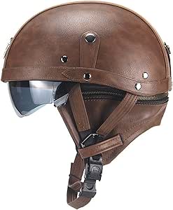Jethelm Retro Halbschale - DOT/ECE Motorradhelm Vintage Style