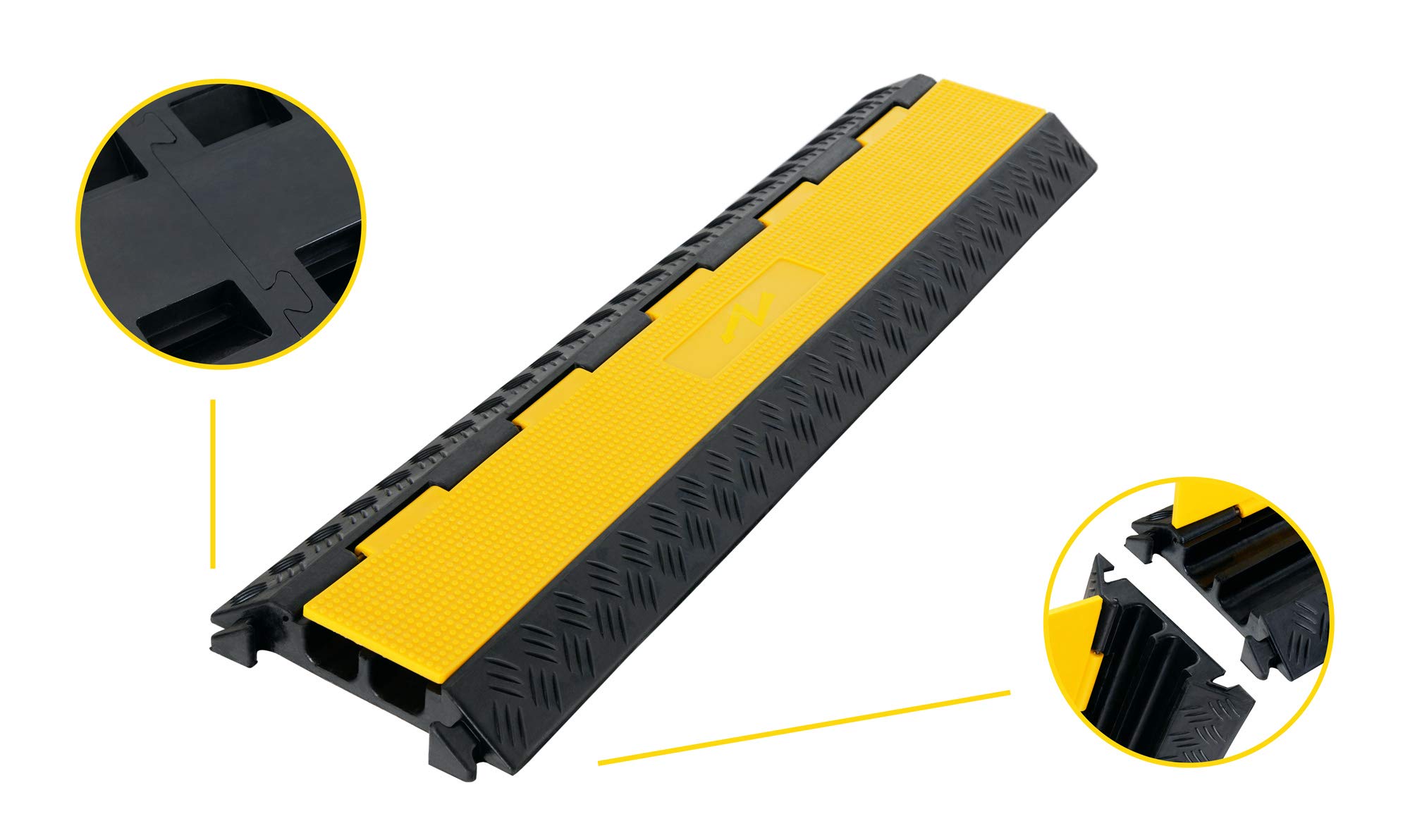 Pronomic Protector 2-100CA V3 45° Kabelbrückeneckstück 90° Set - 2X 45°-Eckstück und 2X Kabelbrücke - Schwalbenschwanz-Verbinder - Belastbar bis zu 7,5 t - Geeignet für den Außeneinsatz