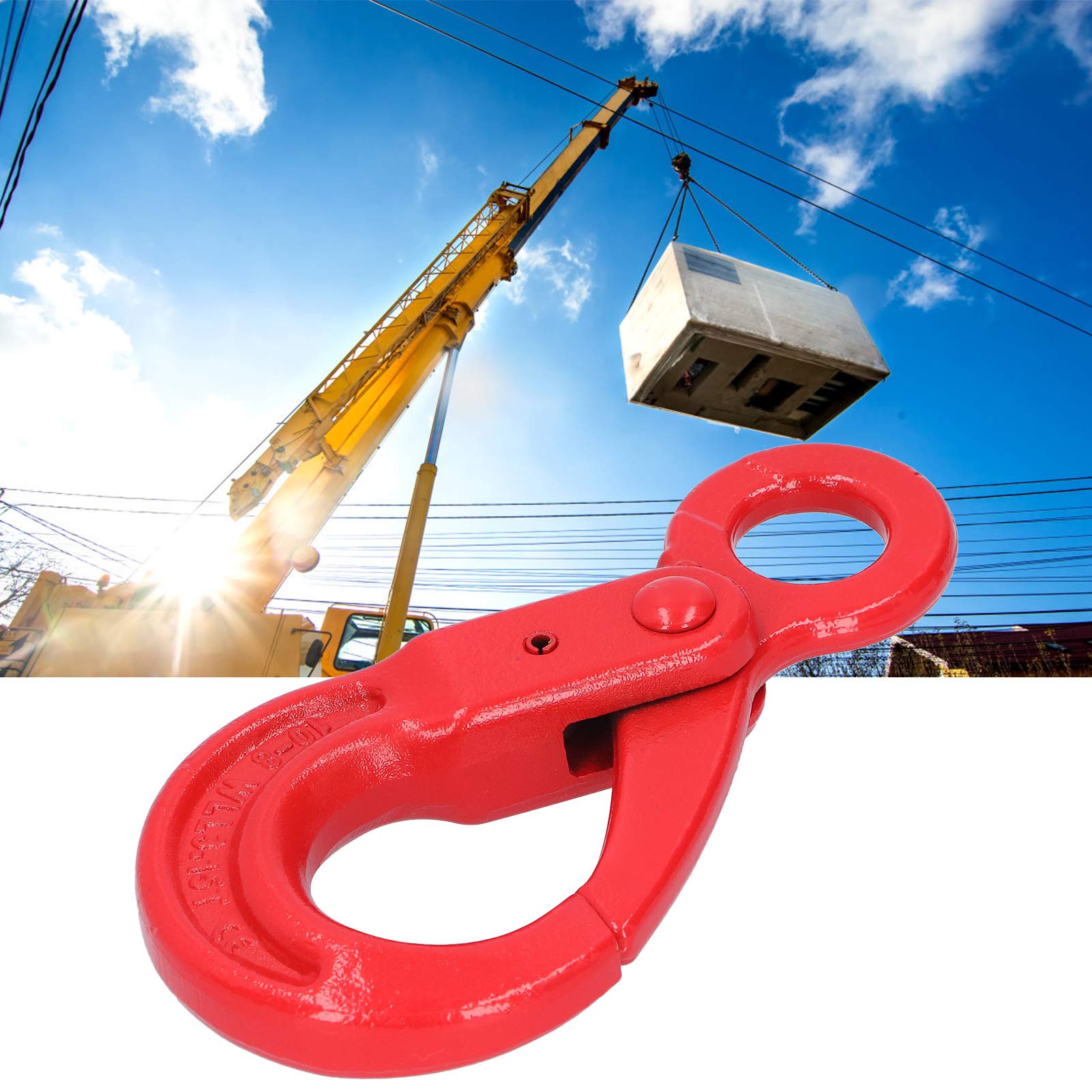 Garosa Slip Hook Hubing Haken Sicherheitshaken 3.15T Legierung Stahl Selbstverriegelung Rotationschloss mit Verstärkten Verdickten Rippen für die Schaltanlage für We