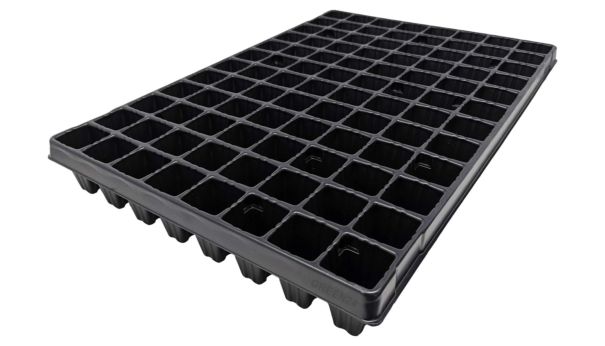 GREEN24 Wannen-Set KGT-96 Gärtner PRO mit Wanne, Bewässerungs-Kapillar-Matte und Topfplatte mit 96 Töpfen (Topfmaß 40 x 40 x 57 mm)