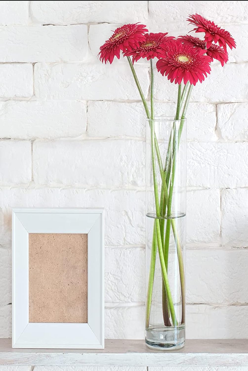 4E's Novelty 16 Inch Tall Cylinder Glass Vase, 3.5" Wide - Clear Glass Vase for Centerpiece, Floor Vase, Flowers, Candle Holder, Wedding Table Decor - Image 4