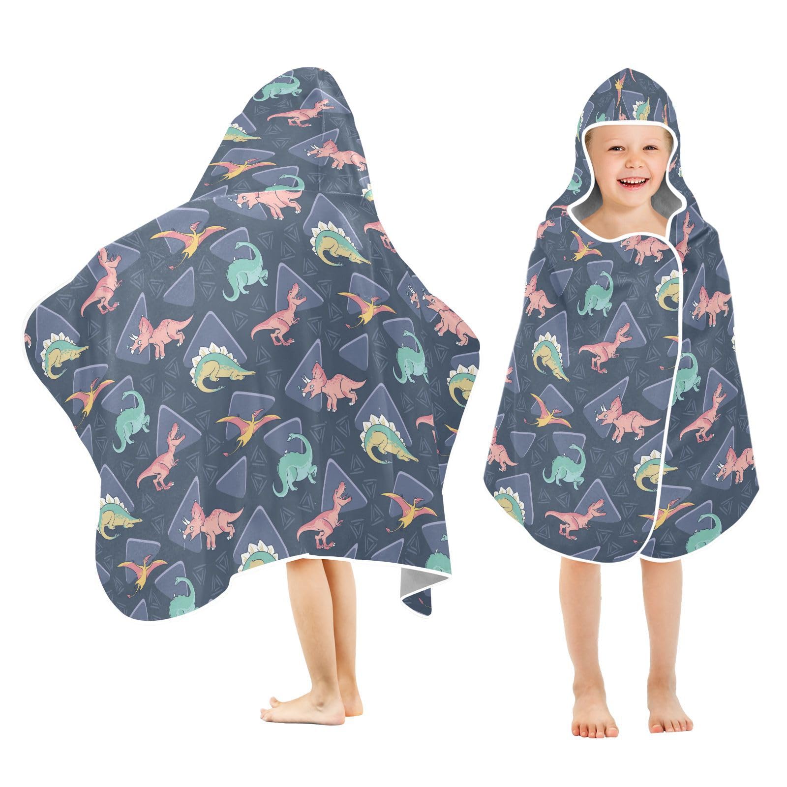 Ponchos For Kids Dino-Mite Kids Hooded Towel Super Absorbent