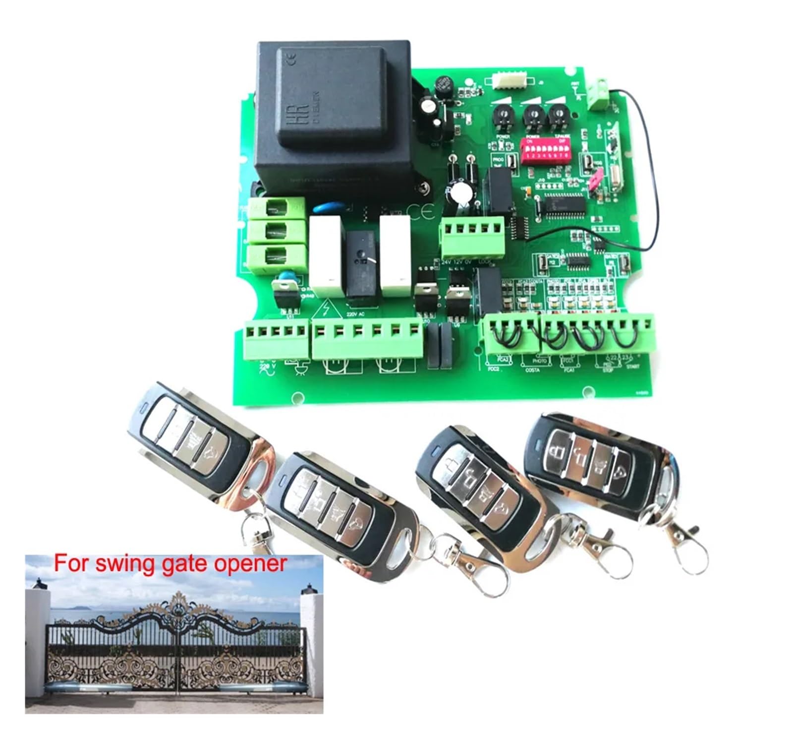Circuito stampato da 110 V o 220 V for il pannello di controllo automatico dell'apricancello battente a doppio braccio Smart Control Center(1)
