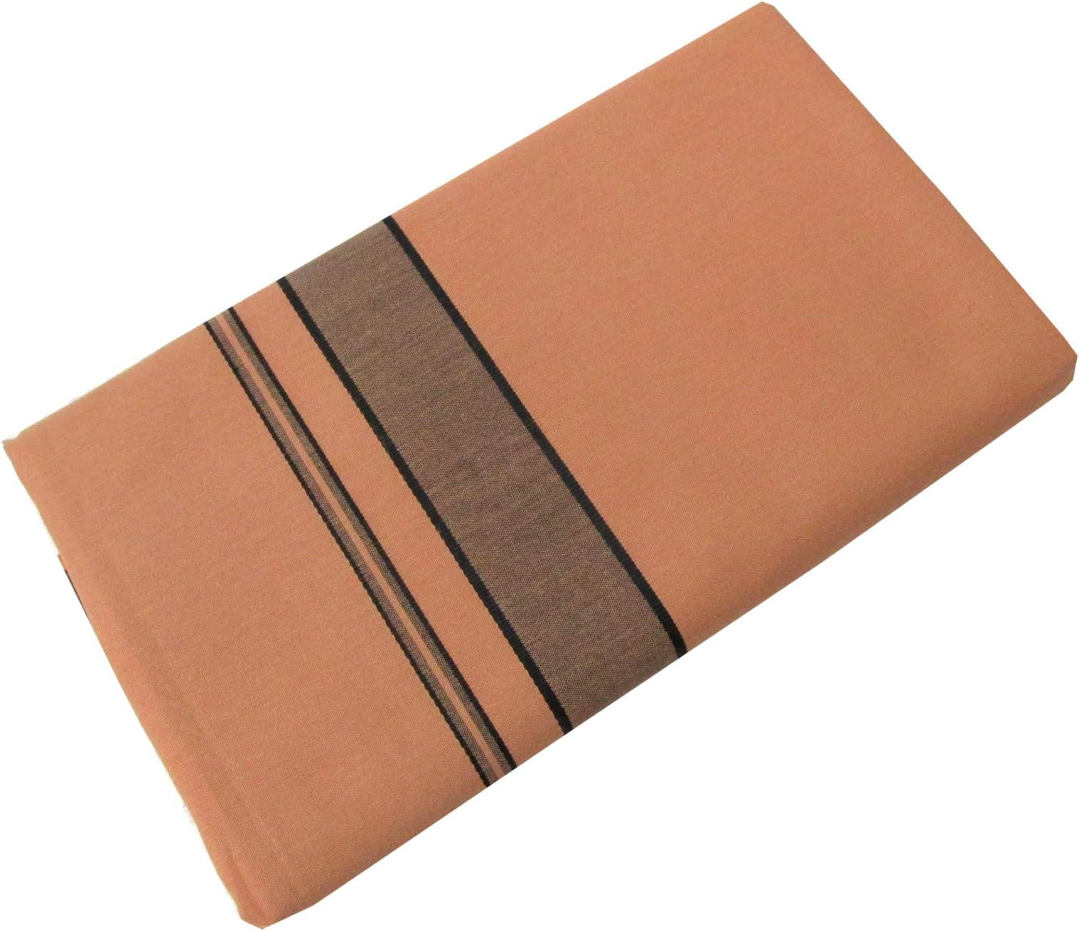 KITEX 100% Cotton Medum Kavi Light Single Dhoti dhoti for men -Temple Wear Dhoti Black colour Wide border