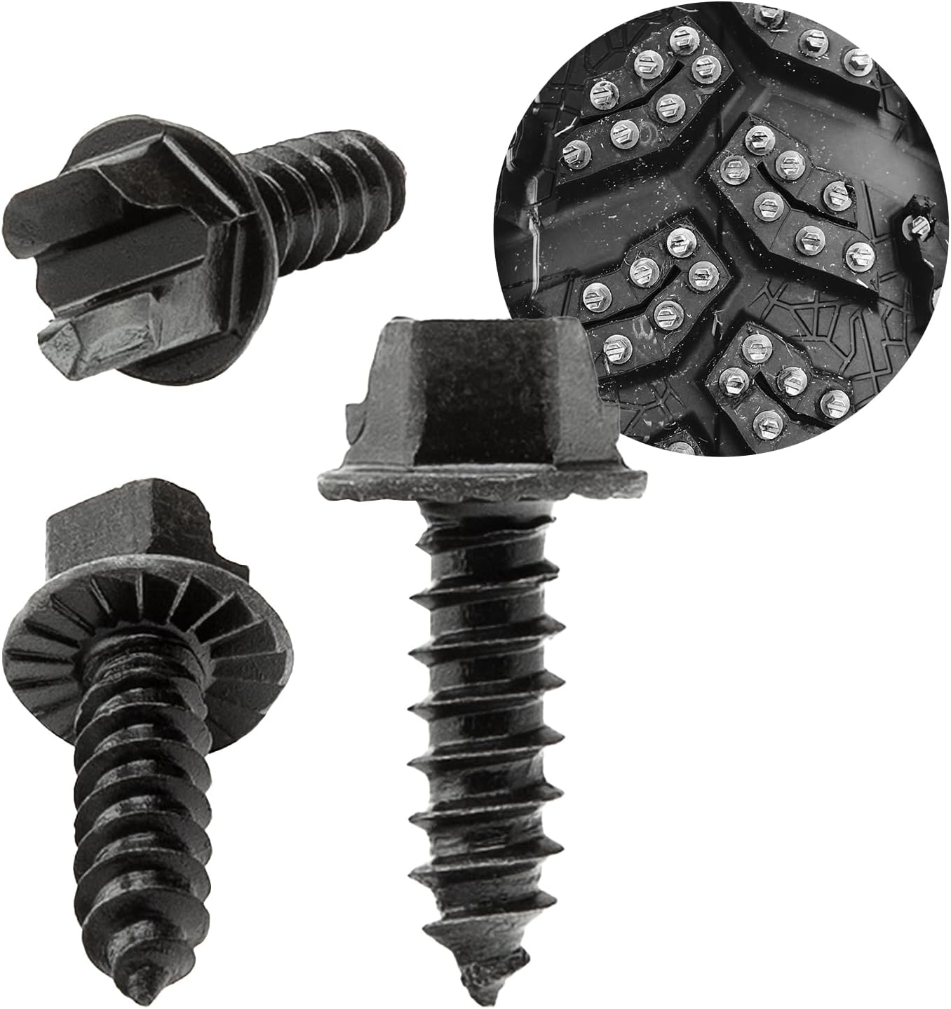 Kold Kutter AMA-Approved Traction Screws 250 Pack (#8) 3/8" - Winter Ice & Snow Tire Heavy Duty Studs Spikes for Racing Dirt Bikes, ATVs, Motorcycles, and Snowmobiles Tracks