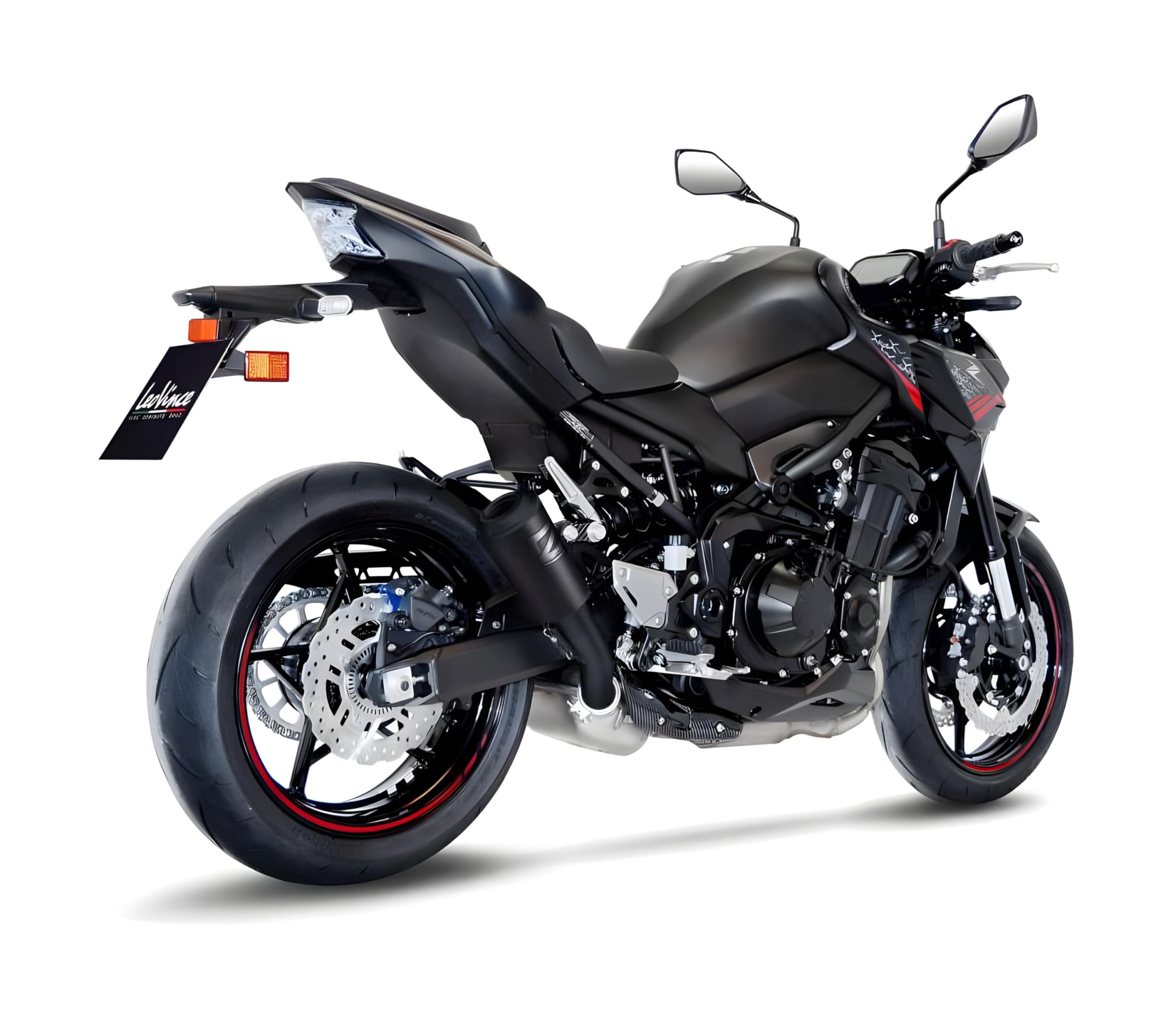 Endschalldämpfer LeoVince SLIP-ON SBK LV-10 FULL BLACK, Edelstahl schwarz, mit Zulassung für Kawasaki Z 900