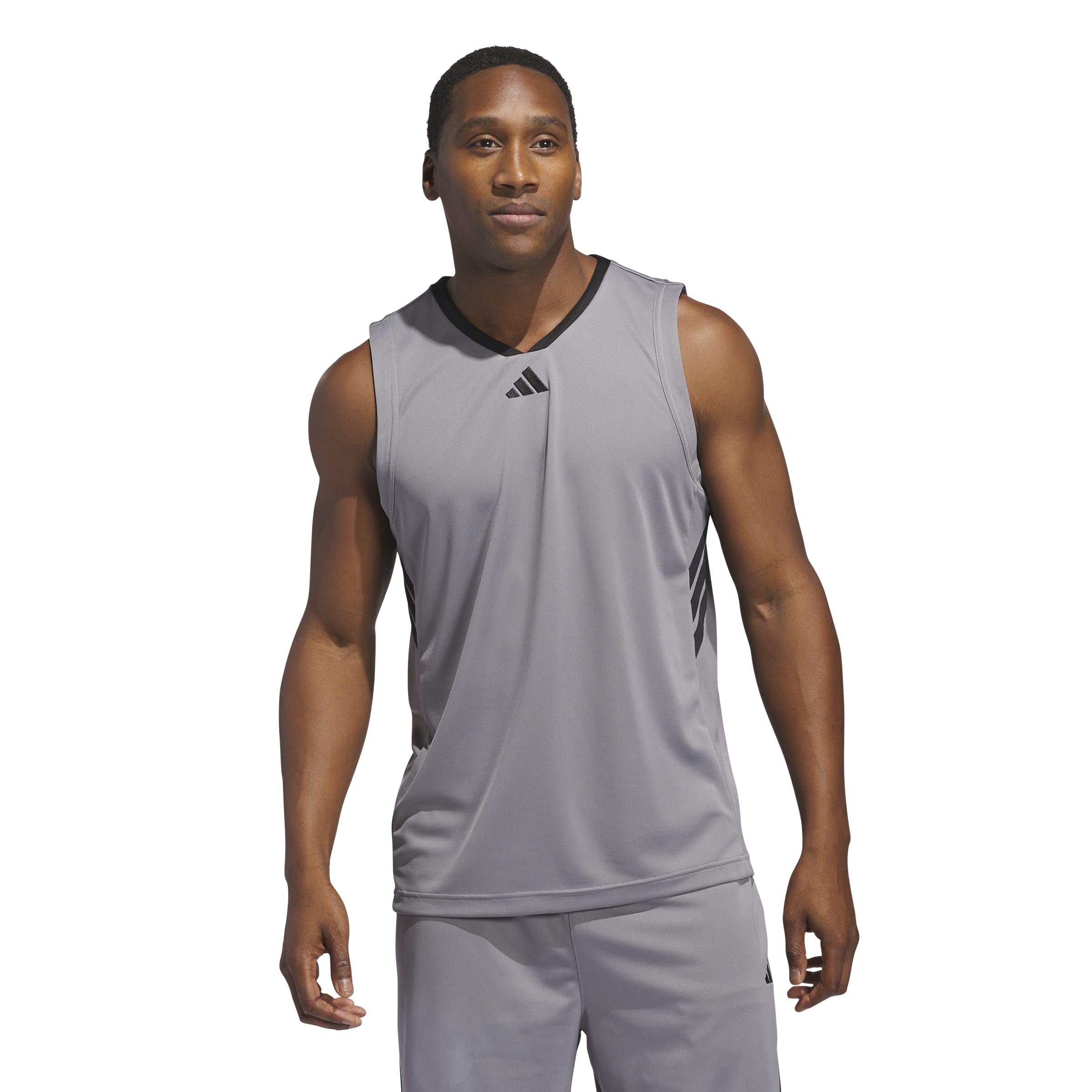 adidas Men's Basketball Legends 3-Stripes Tank Top