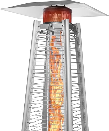 Miniatura 8 de Escudo reflector de calor para calentador de tubo de vidrio, reemplazo de calentador de patio pirámide de 4 lados superior - distancia de agujero 2