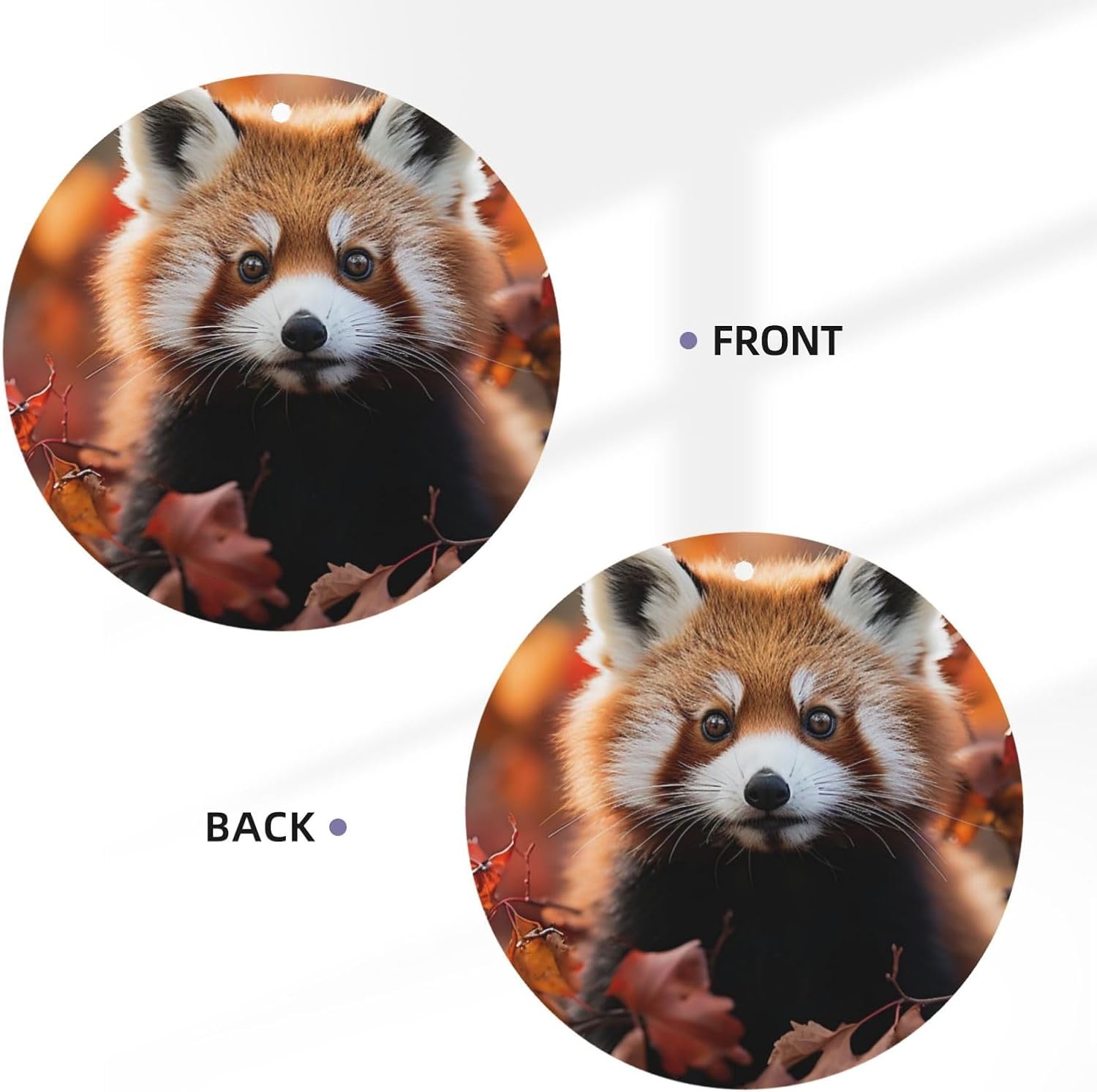 Car Air Freshener 24 PCS Red Panda Hanging Car Air Fresheners Auto Interior Decor Card Freshener Strong Scented Card Lavender Cars Scents for Office Bedroom Close Drawer Round Shape