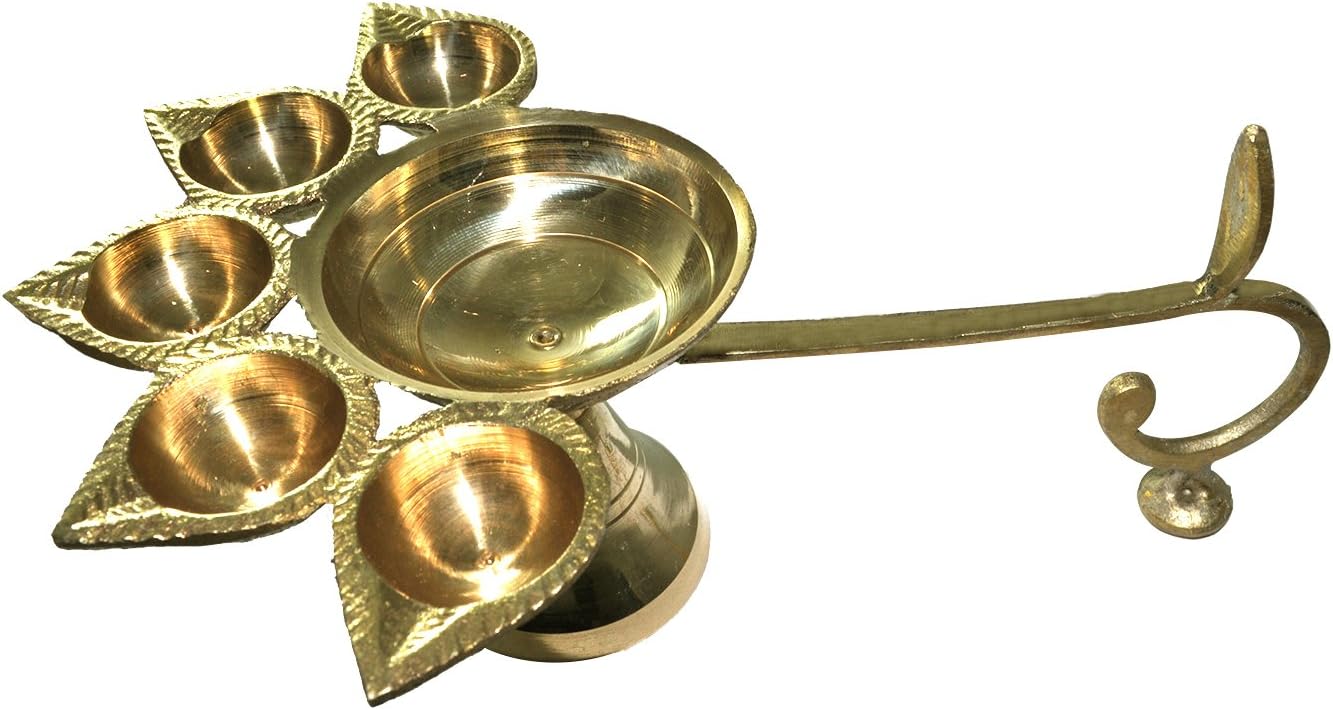 DakshCraft Dewali Aarti Diya for Puja Home Décor Gift (Dia - 6")