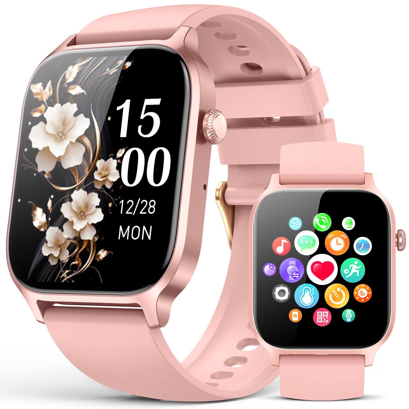 Smart Watches for Women Men, Fitness Tracker Watch with 110 Sports Modes, Step Counter/Sleep Monitor/Pedometer, IP68 Waterproof, Bluetooth Call &
