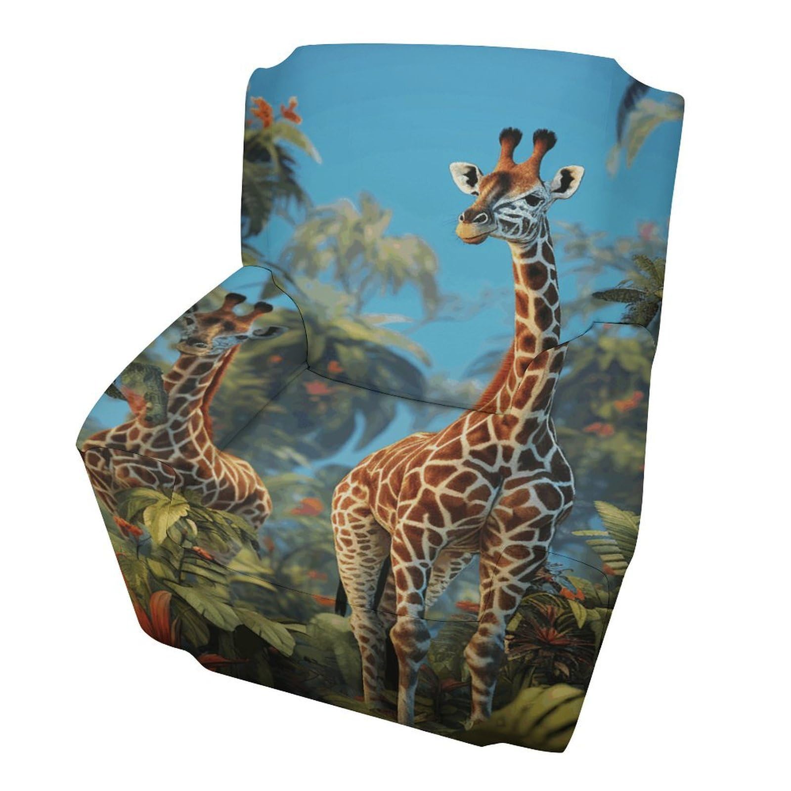 Fekiloot Style Jungle Giraffe Couch Cover Sofa Cover Sofa Slipcover