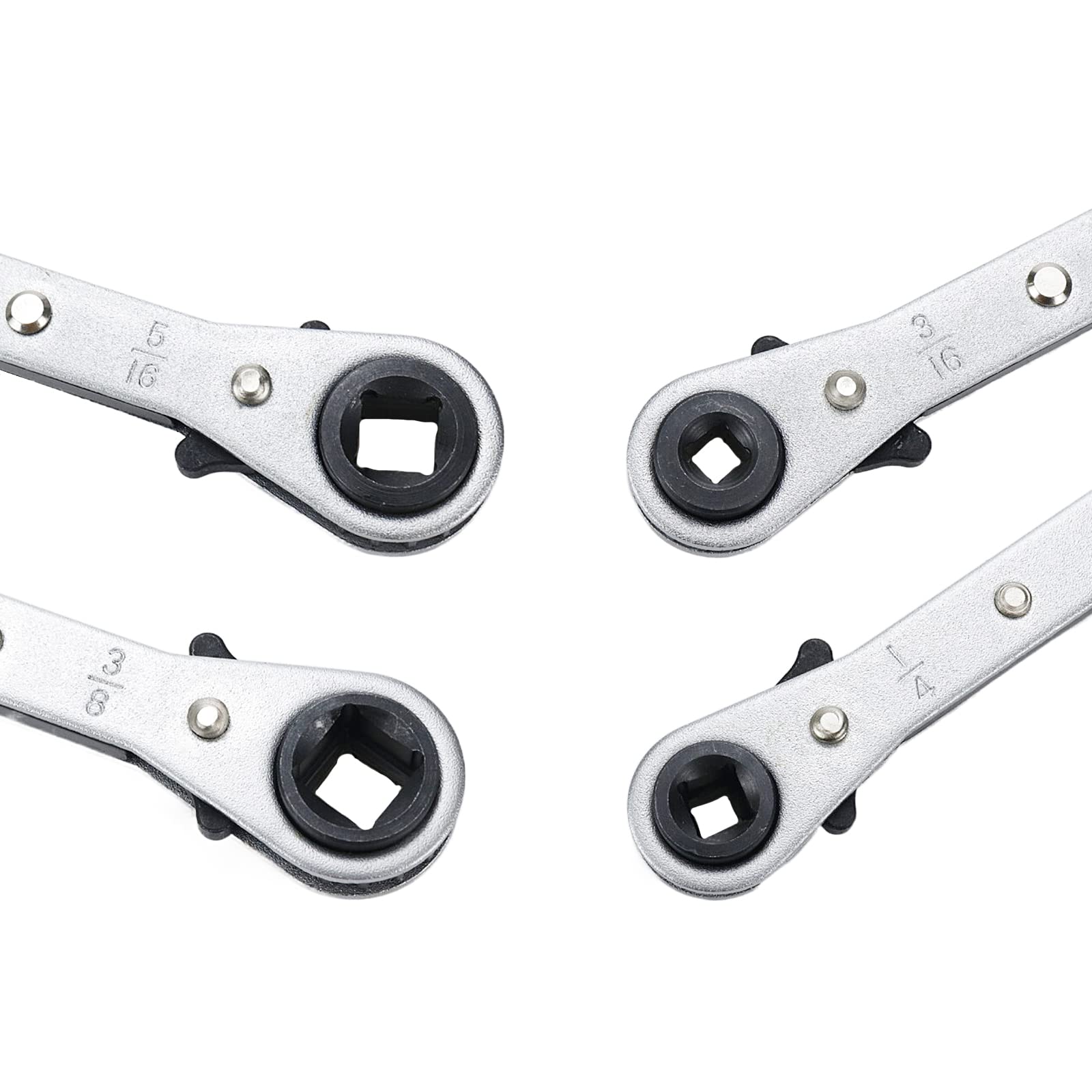 JXHONG Verstellbarer Ratschenschlüssel – Für 2,2–3,8 Cm Fünf- Und Vierkantmuttern, 43,9 Cm