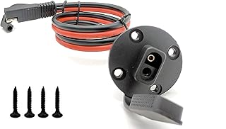 Meiyangjx 60cm10 AWG SAE Connector, Solar Weatherproof SAE Socket Sidewall Port, SAE to SAE 2 Pin Quick Disconnect Panel Extension Cable (with SAE Plug)