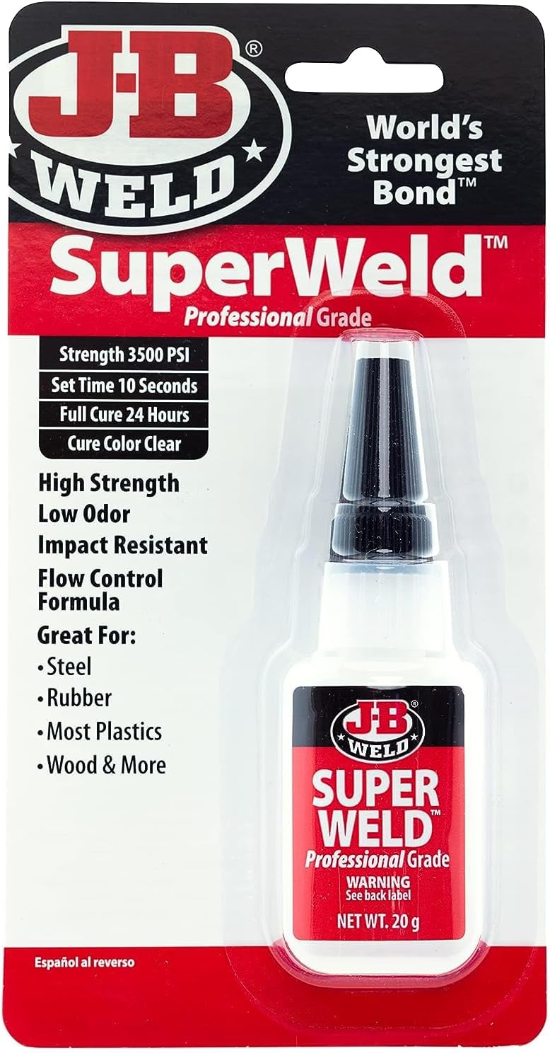 J-B Weld 33120H SuperWeld Glue - Clear Super Glue - 20g