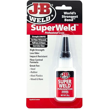 J-B Weld 33120H SuperWeld Glue - Clear Super Glue - 20g