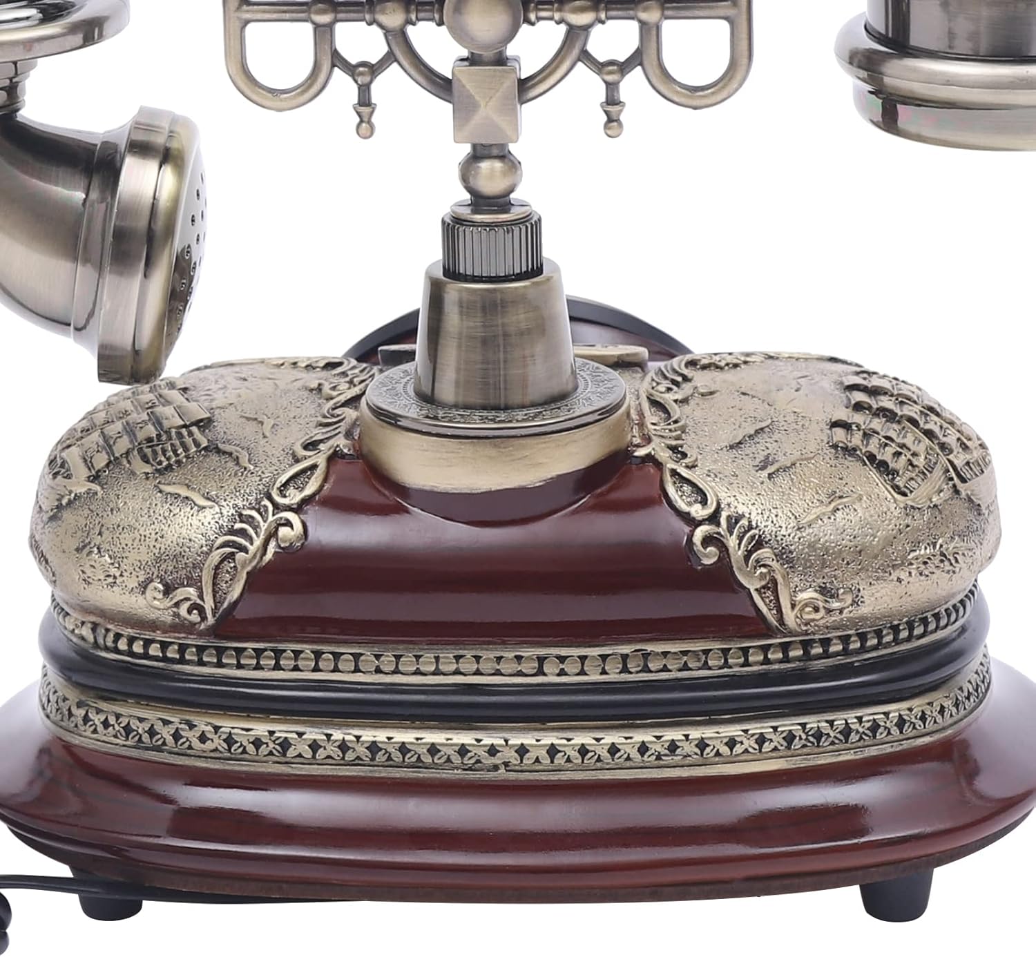 Vintage Phone, Retro Old Fashioned Rotary Dial Telephone, Fashion Antique Landline Telephone Decor for Home Office Cafe Bar Star Hotel Decor