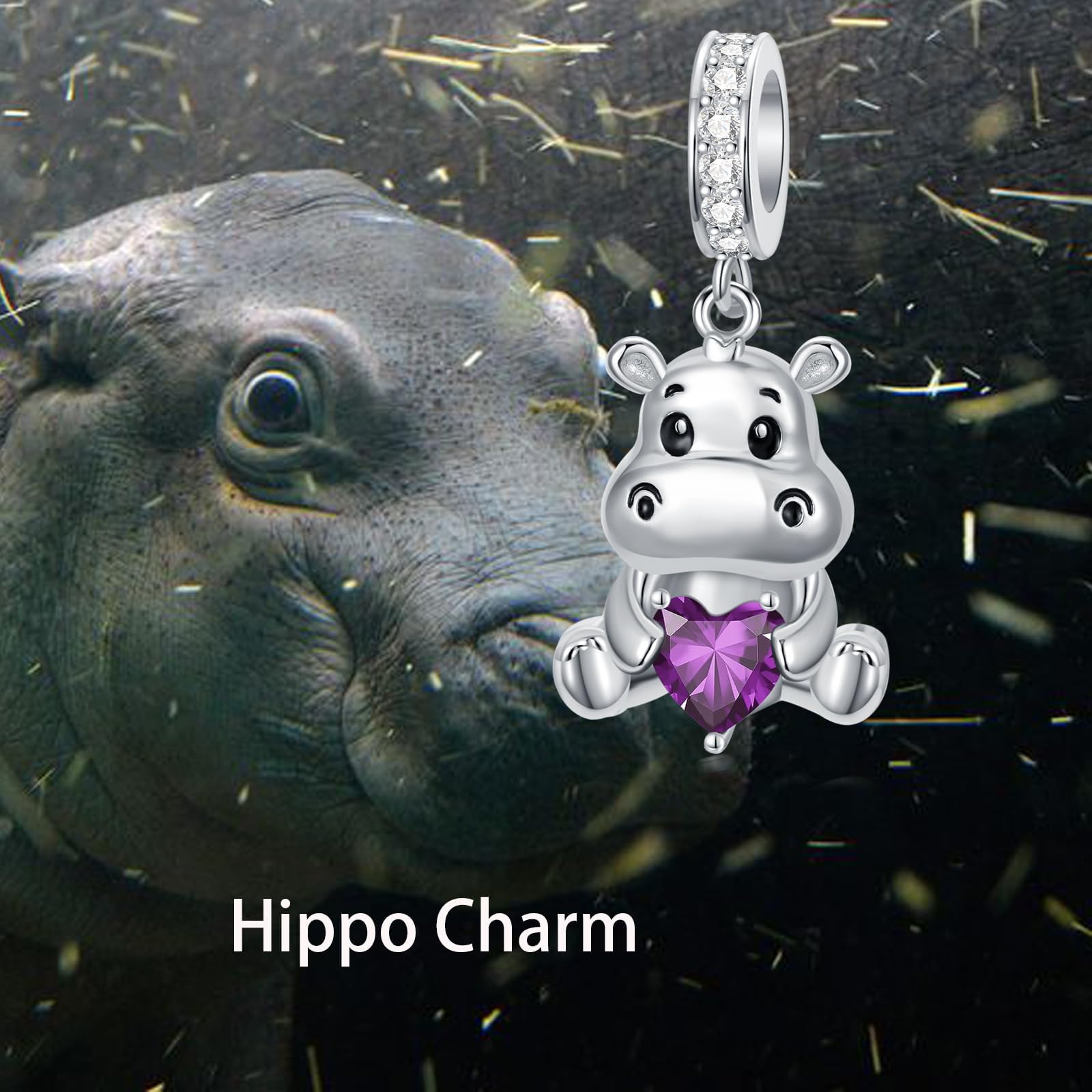 ROMANTICWORK Breloque vache en argent sterling 925, pierre de naissance pour 1 à 12 mois, breloque vache pour bracelets de vache, perles de vache, bijoux pour femmes et amateurs de vache