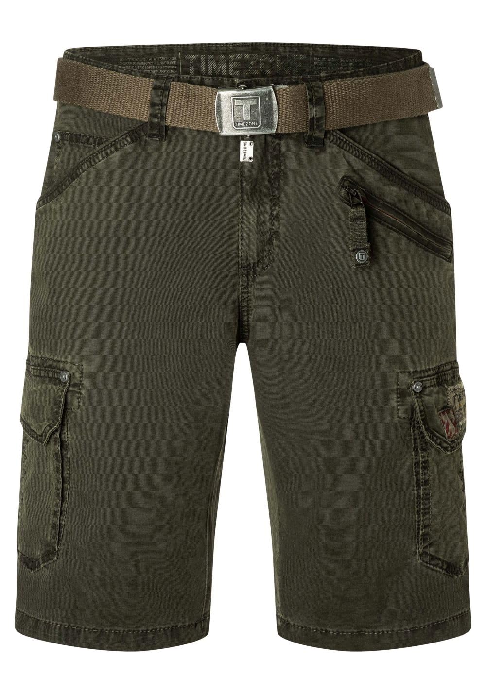 Timezone Męskie spodenki cargo bermudy Regular Rikertz Short Mid Waist Regular Fit
