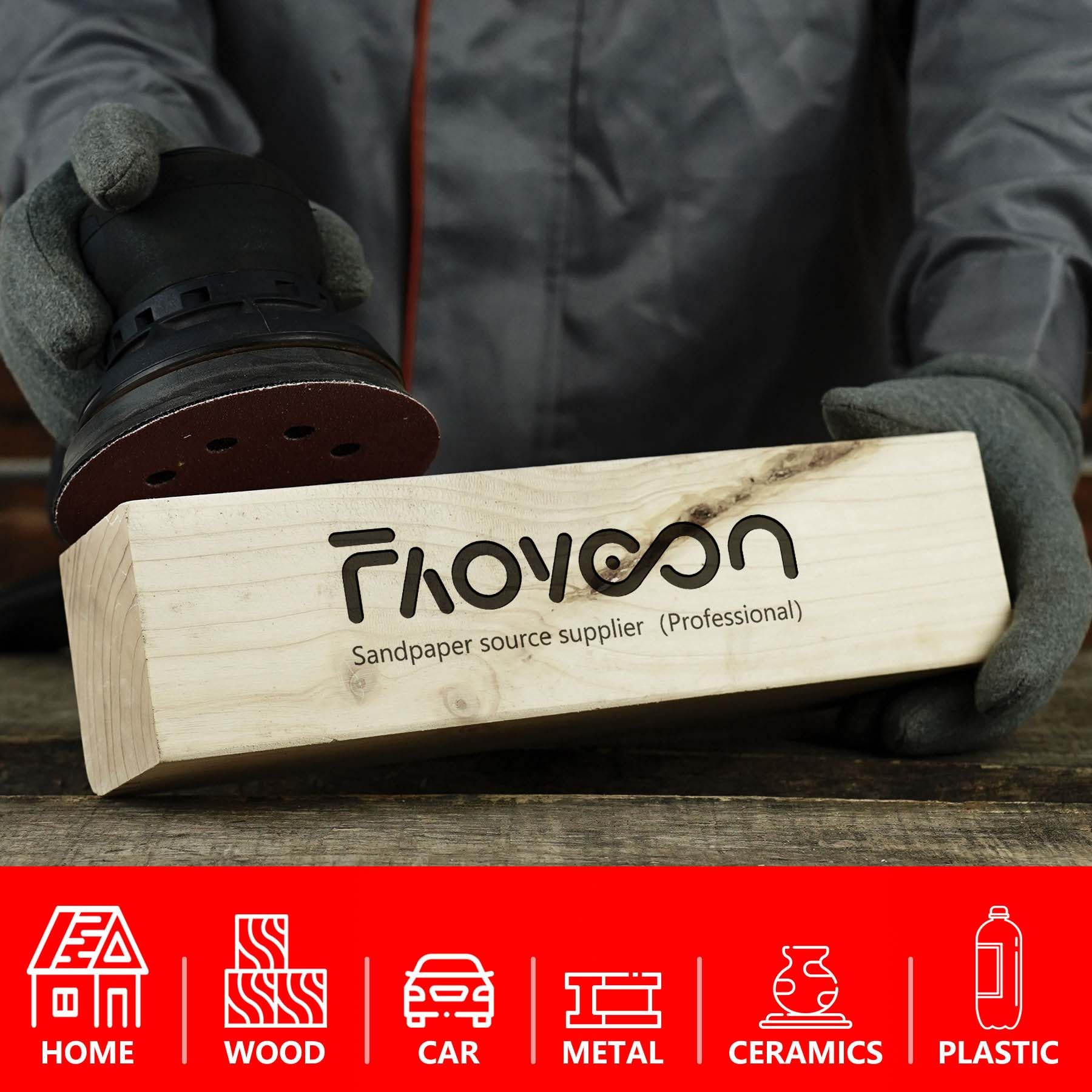 Faoyoon 80 Sanding Discs - 100 Pack for Orbital Sanders -7