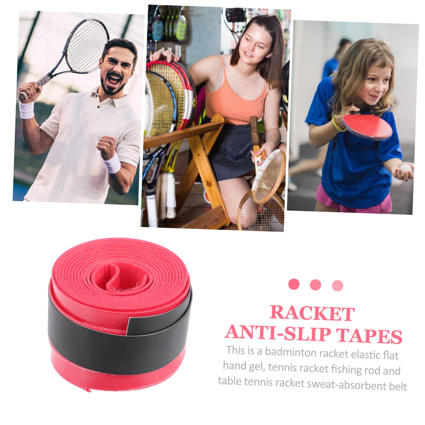 iplusmile Nastri Antiscivolo per Racchetta da Softball E Tennis Impugnatura Assorbente Overgrip per Racchetta da Tennis Fasce Assorbenti per Racchetta Nastro Antiscivolo per Racchetta