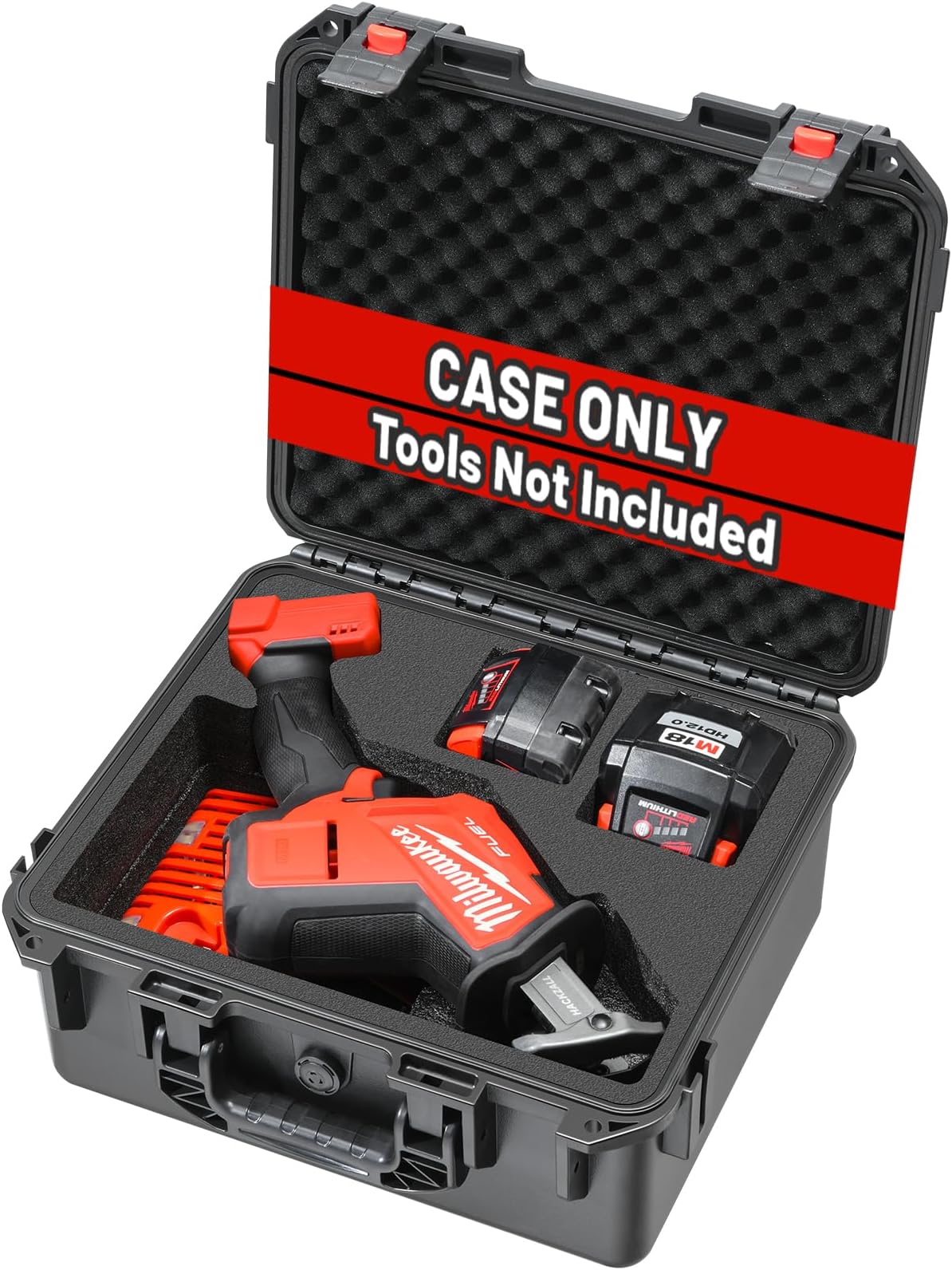 Case for Milwukee Hackzall Saw zall - Tool Bag for Milwaukee M18 Fuel Cordless One-Hand Sawzall Reciprocating Saw Kit, Waterproof Box for Milwaukee Hackzall 2719-20/2625-20/Battery Charger (Case Only)