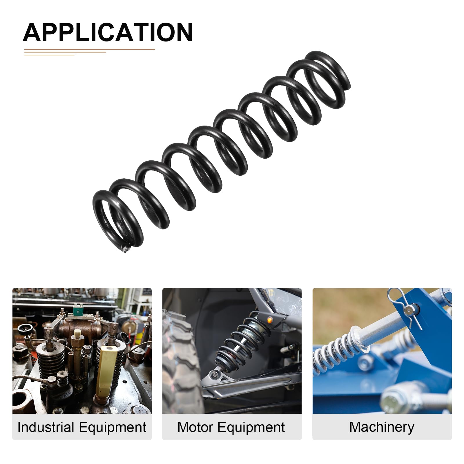 DTGN 1.2x8x35mm(DxODxL) Compression Spring - 20Pack - Good for Machinery - Spring Steel Extension Spring - Black - Image 4