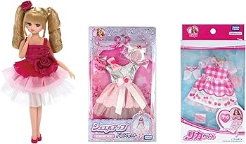 リカちゃん　ロゼリカちゃん　本体＋ドレス Amazon | リカちゃん 3点セット リカちゃん ドール LD-09 レディロゼ