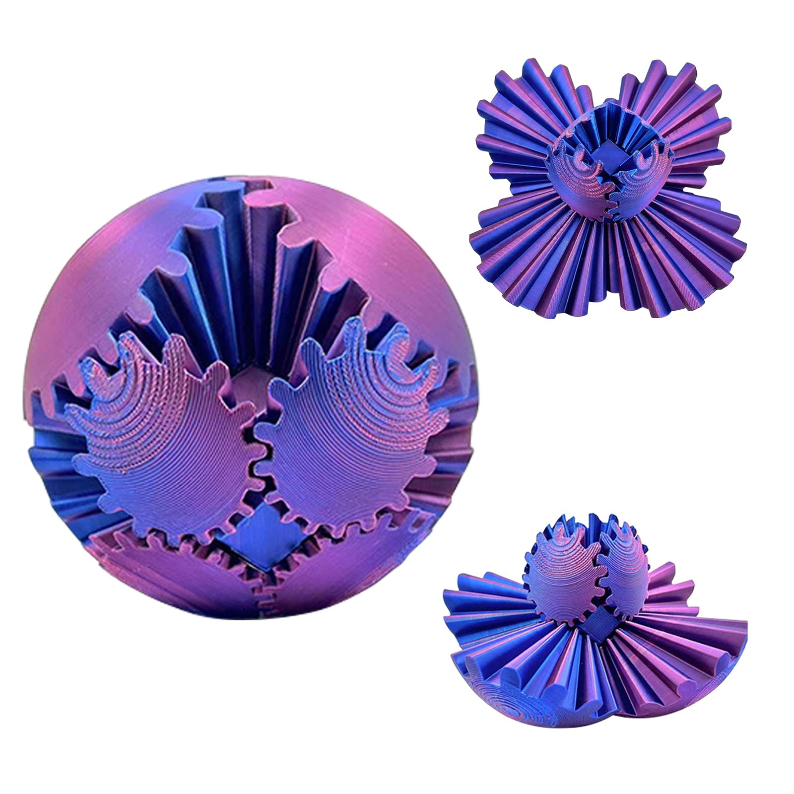 Gear Ball Imprimée En 3D – Jouet Anti-stress Steampunk, Boule à Engrenages Tournants Pour Adultes Et Enfants +6 Ans (Couleurs Variées)