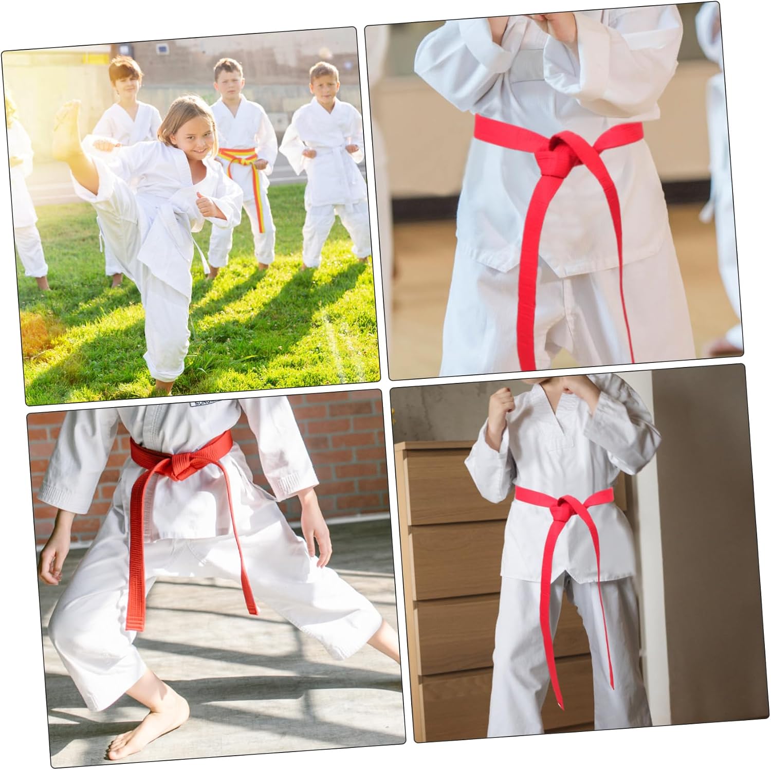 Milisten Taekwondo Belt Durable Karate Waistband for Martial Arts Comfortable Breathable Uniform Belt for Boys for Taekwondo Karate Jujitsu Training