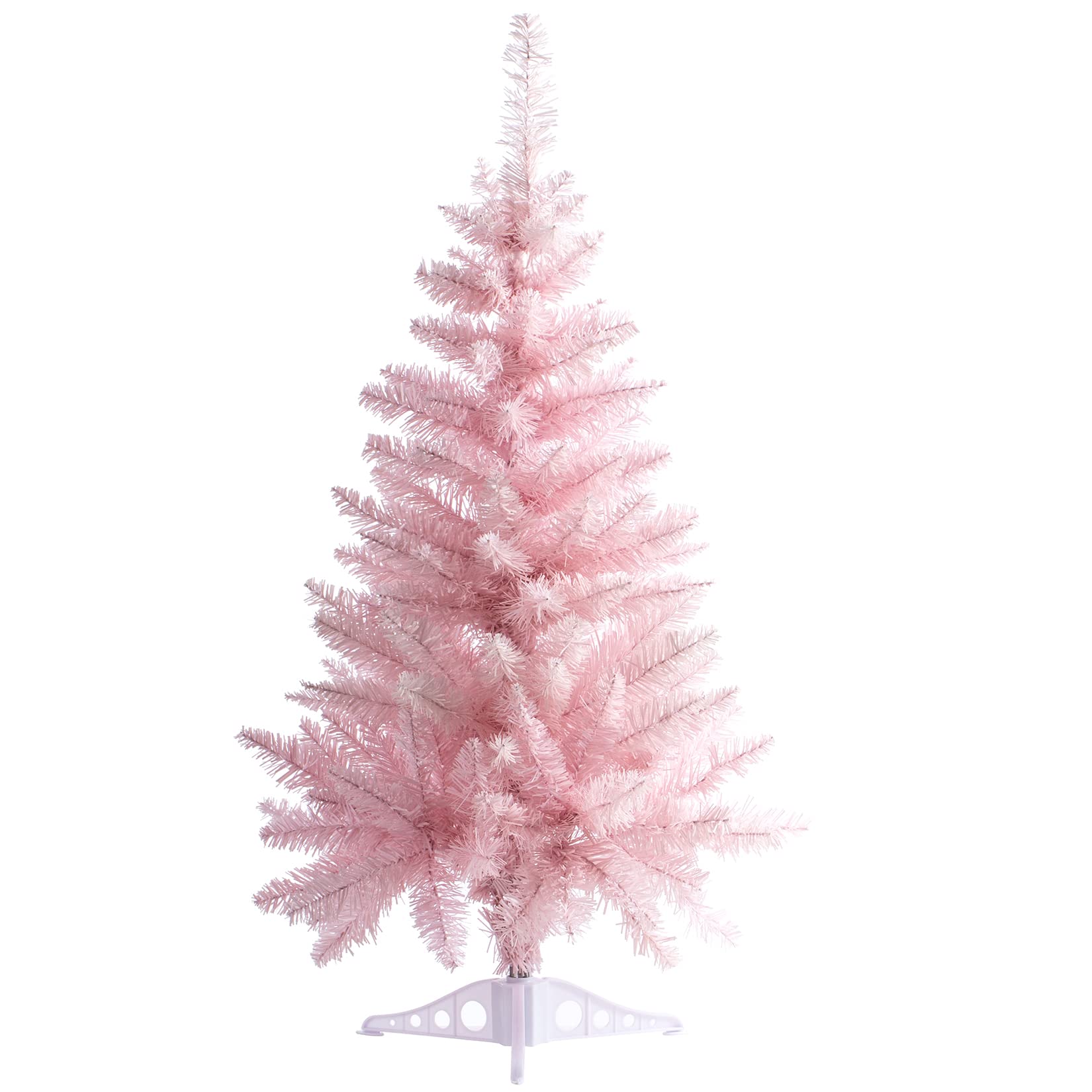 Mini Christmas Tree 3 FT Artificial Desktop Xmas Tree for Holiday Decor 150 Branch Tips, Pink