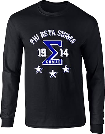 Phi Beta Sigma Three Stars Graphic Long Sleeve T Shirt
