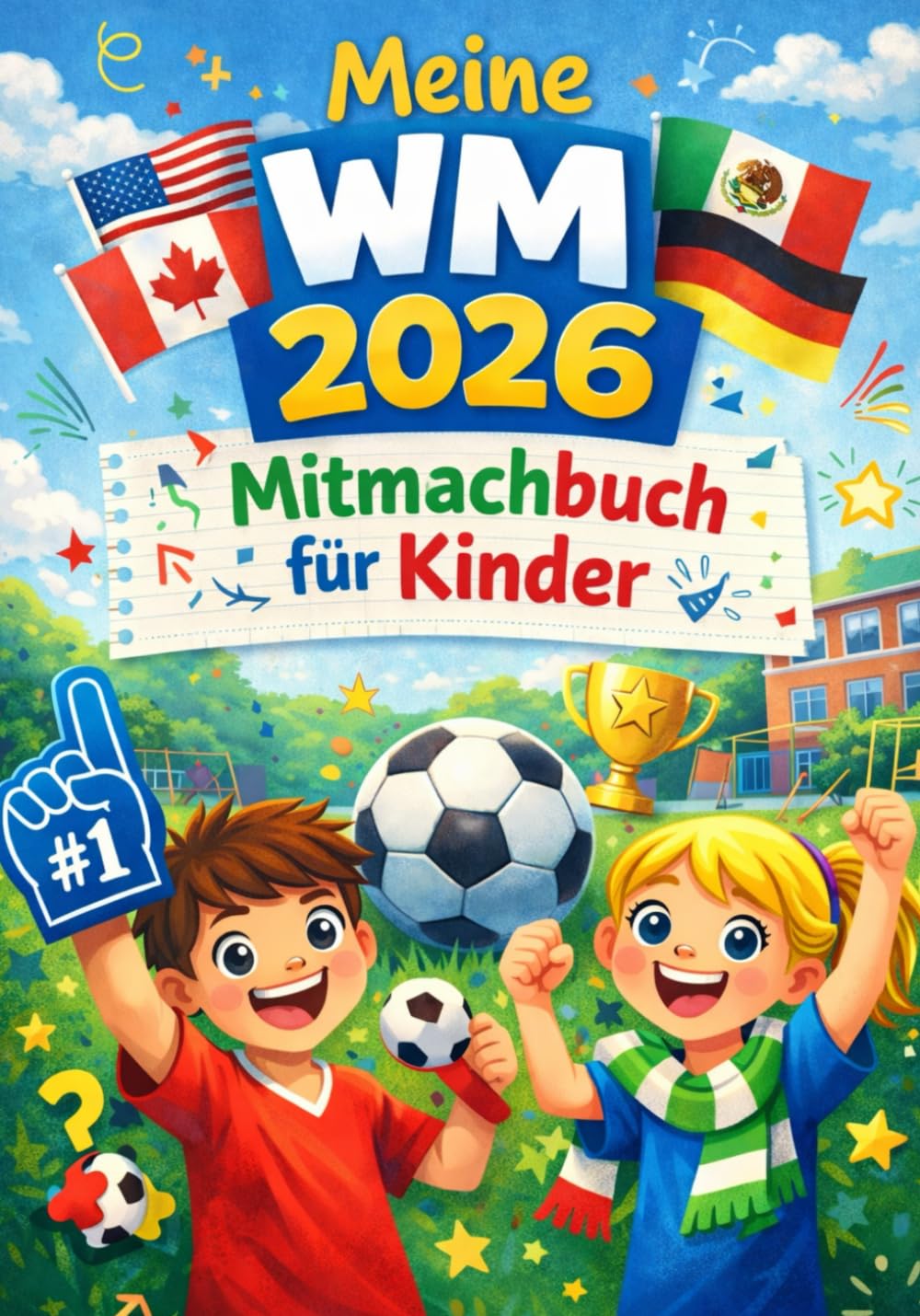 Meine WM 2026 – Tippen, Mitfiebern, Mitmachen!: Das große Mitmachbuch zur Fußball-Weltmeisterschaft für Kinder ab 6 Jahren