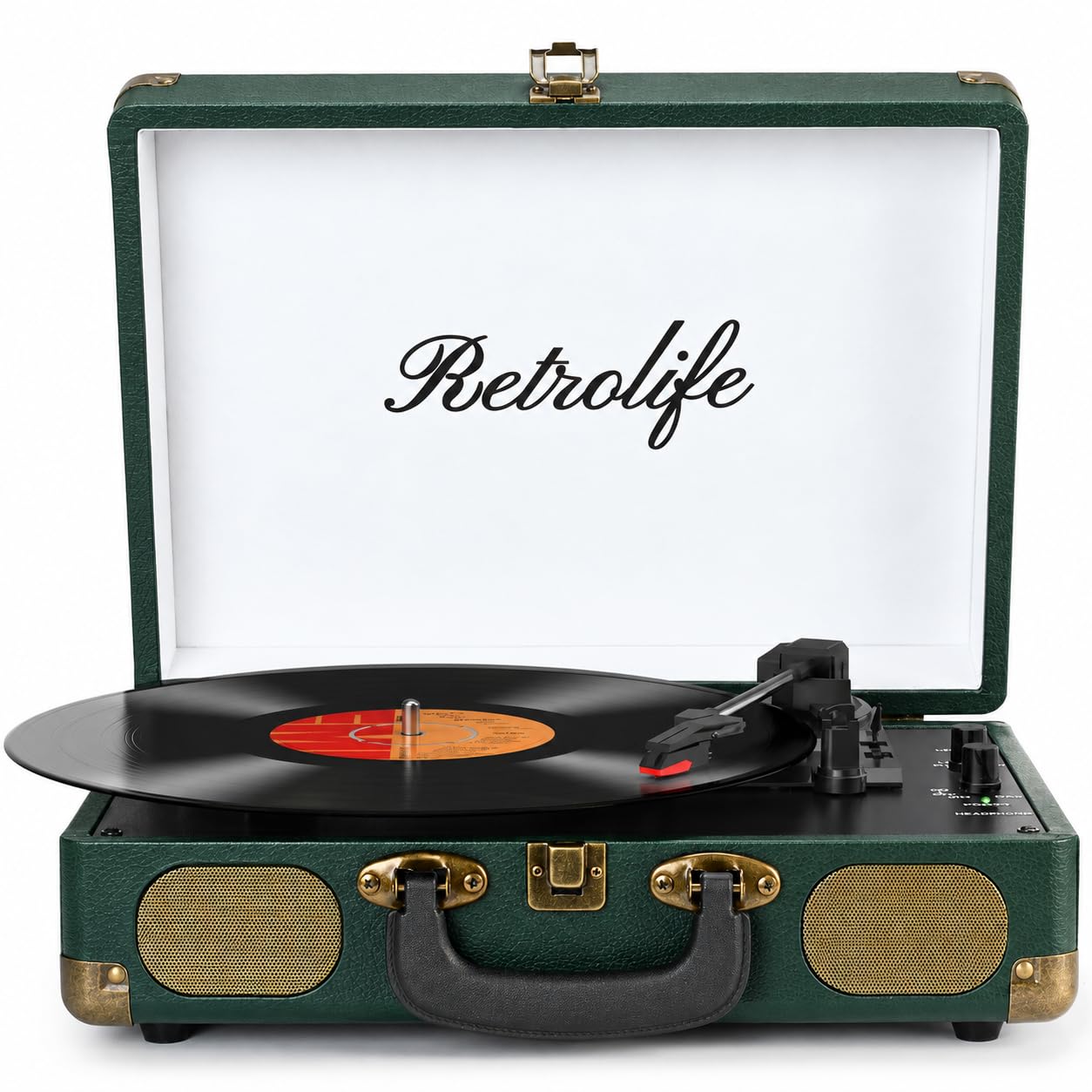 Retrolife® Vinyl Record Player with Speakers, Bluetooth Vinyl Player