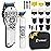 BESTBOMG Hair Clippers & Trimmer Ceramic T-Blade Cordless Haircut Sets Rechargeable 2000mAh/1200mAh with 10 Guide Combs & for Men/Father/Husband/Boyfriend