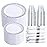 DaYammi 210PCS Silver Plastic Dinnerware Set, Silver Disposable Plates, Includes:30 Dinner Plates,30 Salad Plates,30 Cups 9 OZ and 30 Pre Rolled Napkins with Cutlery Heavy Duty for Party