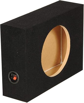 Q-Power Shallow Single 12" Sealed Truck Subwoofer Sub Box | 18.25 x 13.25 x 5.25
