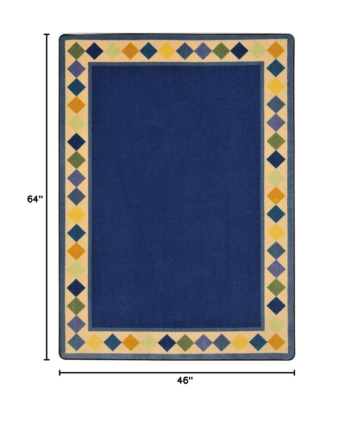 Joy Carpets Delightful Diamonds Rug, Multi, 3'10" x 5'4"