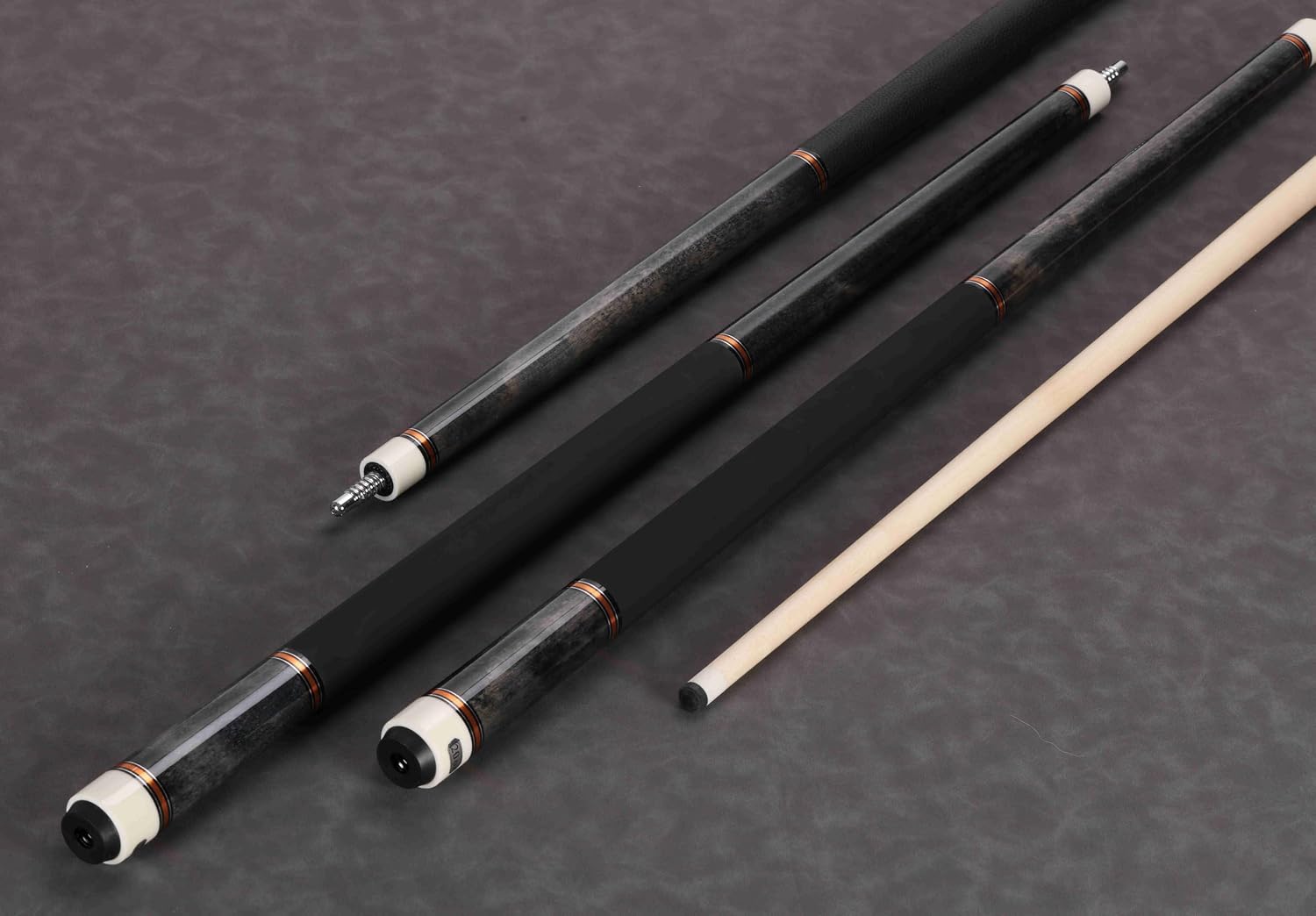Pool Cue Stick Genuine Leather Cowhide Grip 58" 19 20oz 2 Piece with 12.5mm Tip,Canadian Maple Pro Billiard Cue,for Adults/Beginner/Pro Player. image 2