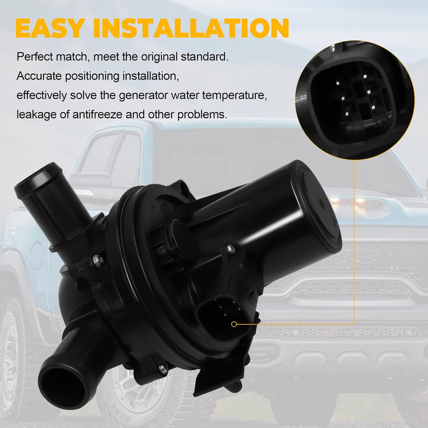 3 Way Coolant Heater Control Valve Compatible with Dodge Ram 1500 2500 3500 4500 2013 2014 2015 2016 2017 2018 Replace# 52014892AC 52014892AB 52014892AA