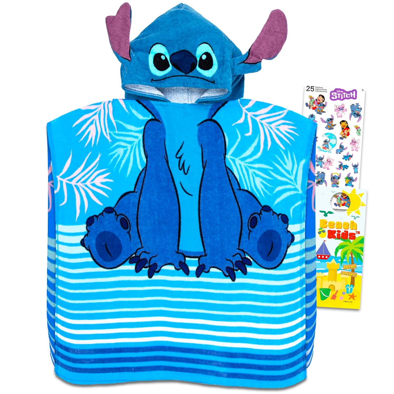 Amazon.com: Disney Stitch Hooded Towel Set for Girls - Bundle