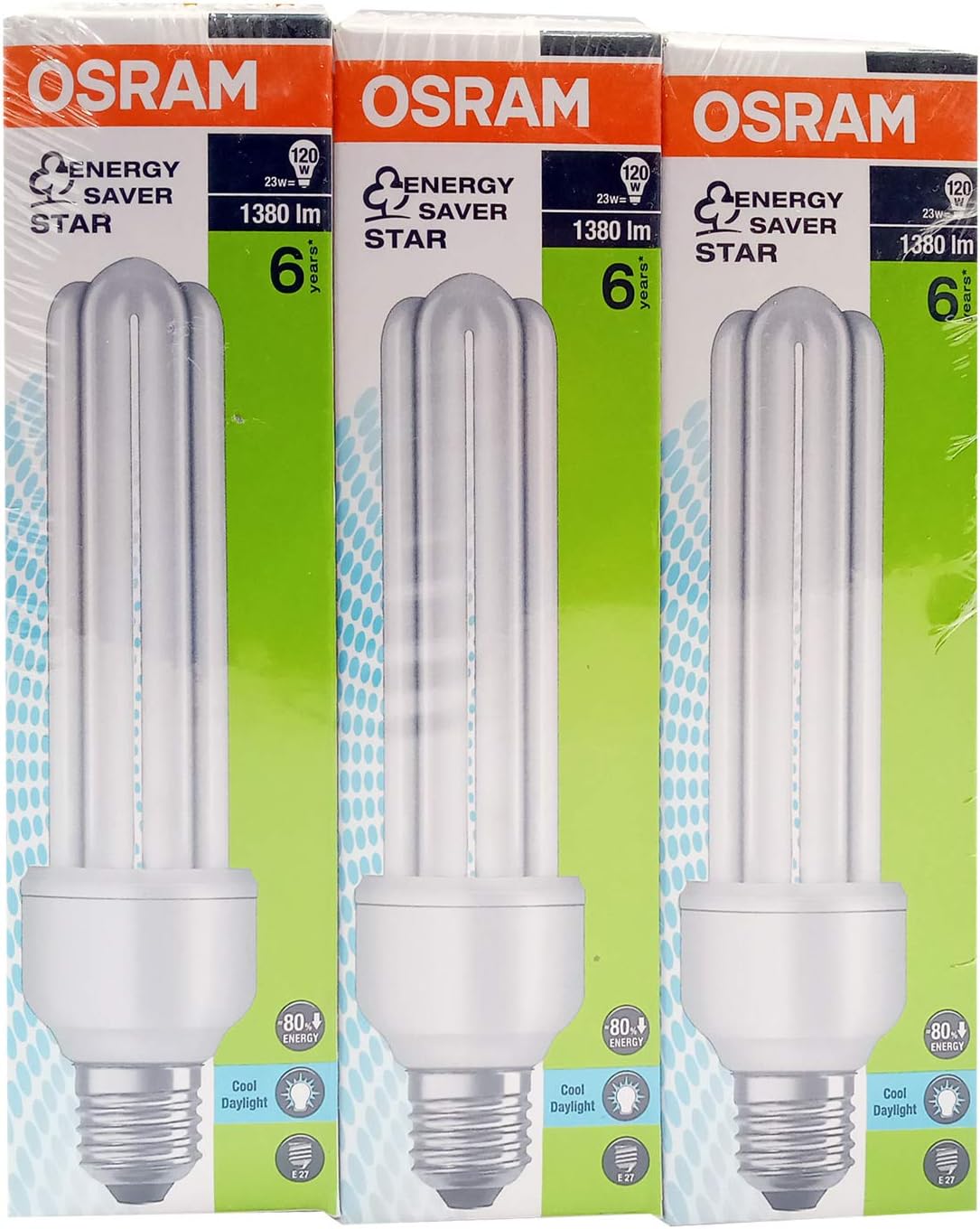 Osram DULUX Superstar | T4 23W, Screw Base E-27, Cool Day Light/6500K - 1380lm (Pack of 3)